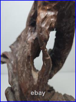 Vintage Natural Organic Driftwood Eagle Root Hand Carved Sculpture Signed Mosley