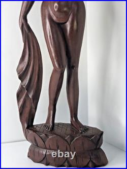 Vintage Nude Balinese Klungkung Wood Wooden Carving Woman Bali Carved 20.5 Vintage Nude Balinese Klungkung Wood Wooden Carving Woman Bali Carved 20.5