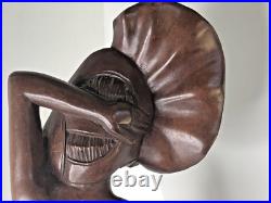 Vintage Nude Balinese Klungkung Wood Wooden Carving Woman Bali Carved 20.5 Vintage Nude Balinese Klungkung Wood Wooden Carving Woman Bali Carved 20.5