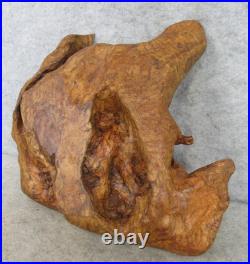 Vintage OOAK Hand Carved Walnut Burl Wood FREEFORM Live Edge Table Decor Bowl