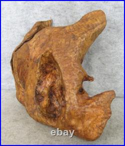 Vintage OOAK Hand Carved Walnut Burl Wood FREEFORM Live Edge Table Decor Bowl