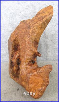 Vintage OOAK Hand Carved Walnut Burl Wood FREEFORM Live Edge Table Decor Bowl