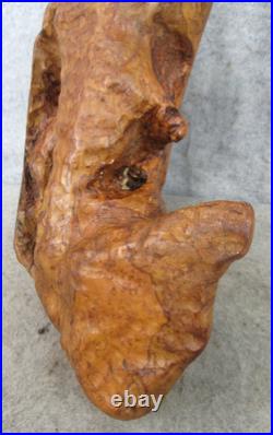 Vintage OOAK Hand Carved Walnut Burl Wood FREEFORM Live Edge Table Decor Bowl
