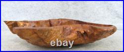 Vintage OOAK Hand Carved Walnut Burl Wood FREEFORM Live Edge Table Decor Bowl