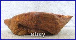 Vintage OOAK Hand Carved Walnut Burl Wood FREEFORM Live Edge Table Decor Bowl