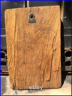 Vintage Old Hand Carved Wooden Rare Parrot, Flower Figure Wall Hanging Panel
