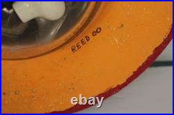 Vintage Orange Wooden Rusty Crusty Assemblage Folk Art Wall Art Signed Reed 00