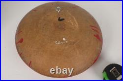 Vintage Orange Wooden Rusty Crusty Assemblage Folk Art Wall Art Signed Reed 00