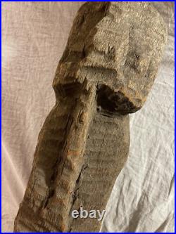 Vintage Original Folk Art Carved Wooden Abstract Sculpture Vintage Original Folk Art Carved Wooden Abstract Sculpture