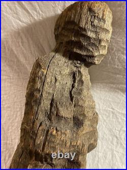 Vintage Original Folk Art Carved Wooden Abstract Sculpture Vintage Original Folk Art Carved Wooden Abstract Sculpture