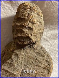 Vintage Original Folk Art Carved Wooden Abstract Sculpture Vintage Original Folk Art Carved Wooden Abstract Sculpture