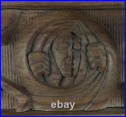 Vintage Original MCM Mid-Century Modern Wood Carving by an Unknown Artist