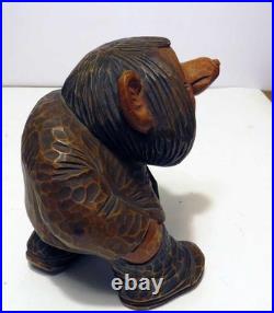 Vintage Otto Sveen Hand Carved Norwegian Wood Troll Mid-century Folk Art 6