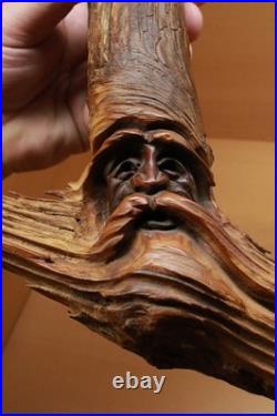 Vintage P Wells Trees of Mystery Souvenir Wood Carving Face Forest Spirit Folk Vintage P Wells Trees of Mystery Souvenir Wood Carving Face Forest Spirit Folk