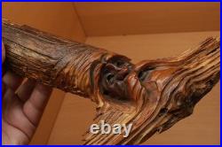 Vintage P Wells Trees of Mystery Souvenir Wood Carving Face Forest Spirit Folk Vintage P Wells Trees of Mystery Souvenir Wood Carving Face Forest Spirit Folk