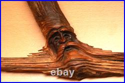 Vintage P Wells Trees of Mystery Souvenir Wood Carving Face Forest Spirit Folk Vintage P Wells Trees of Mystery Souvenir Wood Carving Face Forest Spirit Folk