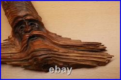 Vintage P Wells Trees of Mystery Souvenir Wood Carving Face Forest Spirit Folk Vintage P Wells Trees of Mystery Souvenir Wood Carving Face Forest Spirit Folk