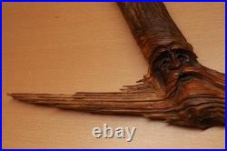 Vintage P Wells Trees of Mystery Souvenir Wood Carving Face Forest Spirit Folk Vintage P Wells Trees of Mystery Souvenir Wood Carving Face Forest Spirit Folk
