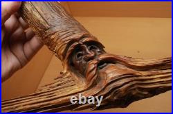 Vintage P Wells Trees of Mystery Souvenir Wood Carving Face Forest Spirit Folk Vintage P Wells Trees of Mystery Souvenir Wood Carving Face Forest Spirit Folk