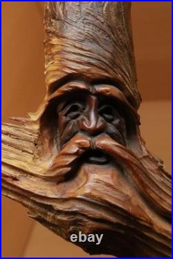 Vintage P Wells Trees of Mystery Souvenir Wood Carving Face Forest Spirit Folk Vintage P Wells Trees of Mystery Souvenir Wood Carving Face Forest Spirit Folk