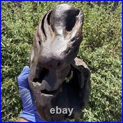 Vintage Raw Carved Wood Lady Figure sculpture Beautiful READ DESC