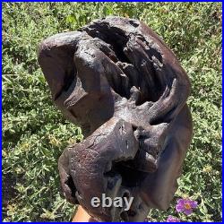 Vintage Raw Carved Wood Lady Figure sculpture Beautiful READ DESC