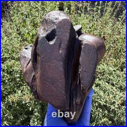 Vintage Raw Carved Wood Lady Figure sculpture Beautiful READ DESC