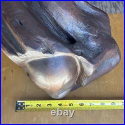 Vintage Raw Carved Wood Lady Figure sculpture Beautiful READ DESC