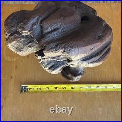 Vintage Raw Carved Wood Lady Figure sculpture Beautiful READ DESC
