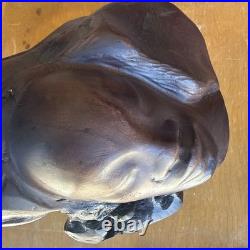 Vintage Raw Carved Wood Lady Figure sculpture Beautiful READ DESC