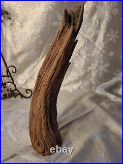 Vintage Signed Wood Carving Folk Art -Tree Spirit Mythical Signed ROX IKE 93
