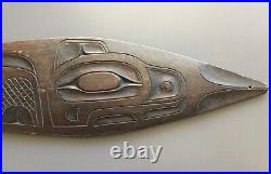 Vintage Sitka Alaska Carved Wooden Paddle
