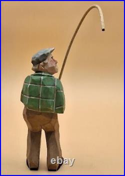 Vintage Sven Gunnarsson Swedish Wood Carving Fisherman