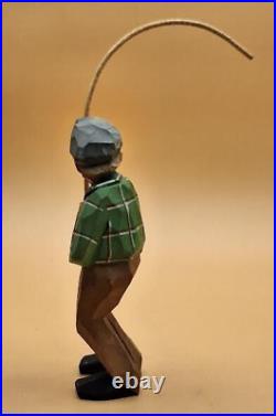 Vintage Sven Gunnarsson Swedish Wood Carving Fisherman