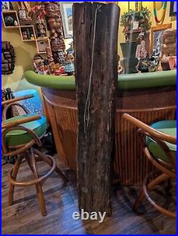 Vintage TIKI Bar Hawaiian Polynesian Wood Sculpture Statue, 1950s Totem Pole