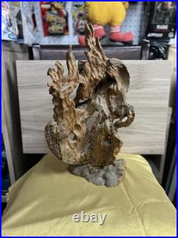 Vintage Tree Root Sculpture of A Woman In Thought One of A Kind Art Piece