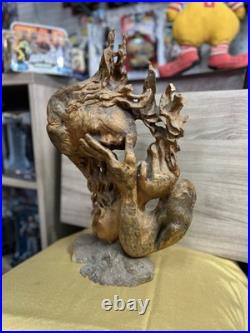 Vintage Tree Root Sculpture of A Woman In Thought One of A Kind Art Piece