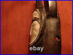 Vintage Tsogo Gabon Africa Carved Wood Mask with Horns Vintage Tsogo Gabon Africa Carved Wood Mask with Horns