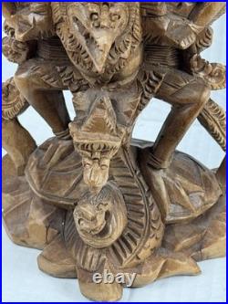 Vintage Vishnu Garuda On Naga Indonesian Wood Carving Rare 10 Art Statue