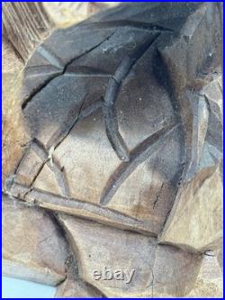 Vintage Vishnu Garuda On Naga Indonesian Wood Carving Rare 10 Art Statue