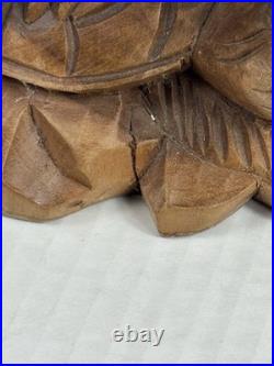 Vintage Vishnu Garuda On Naga Indonesian Wood Carving Rare 10 Art Statue