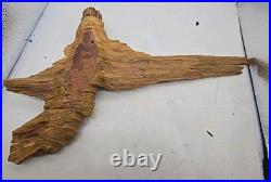 Vintage Wood Carving Figure Old Man Tree Spirit Face SAR folk art 21 (59)