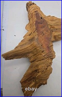 Vintage Wood Carving Figure Old Man Tree Spirit Face SAR folk art 21 (59)
