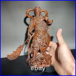 Vintage Wood Carving Modern Home Decor Wooden Sculpture Boxwood Guan Gong Buddha Vintage Wood Carving Modern Home Decor Wooden Sculpture Boxwood Guan Gong Buddha