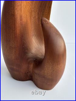 Vintage Wood Carving Sculpture Abstract Modernism Jogn Gaeddert 14 Inches Listed