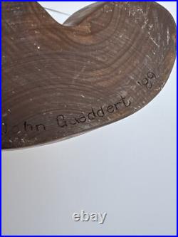Vintage Wood Carving Sculpture Abstract Modernism Jogn Gaeddert 14 Inches Listed