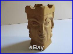 Vintage Wood Carving Sculpture Head Cubist Cubism Abstract MCM Face Modernism