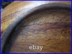 Vintage Wood Carving Sculpture Signed Koa Hawaii 12.5 Inchs By 4 Inches Perreira