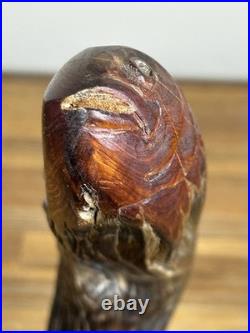 Vintage Wood Hand Carved Fish Folk Art Sculpture Tribal Signed Rod Phillips 96