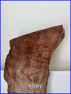 Vintage Wood Relief Carving Large Slab Of Islanders Wall Hanging 28 1/2 Inches